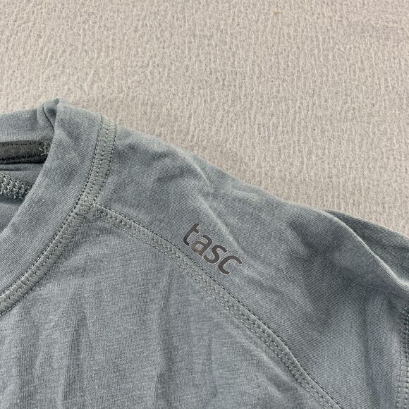 Tasc Shirt Mens Large Blue/Gray Long Sleeve Performance Bamboo Stretch Athletic - Picture 4 of 14